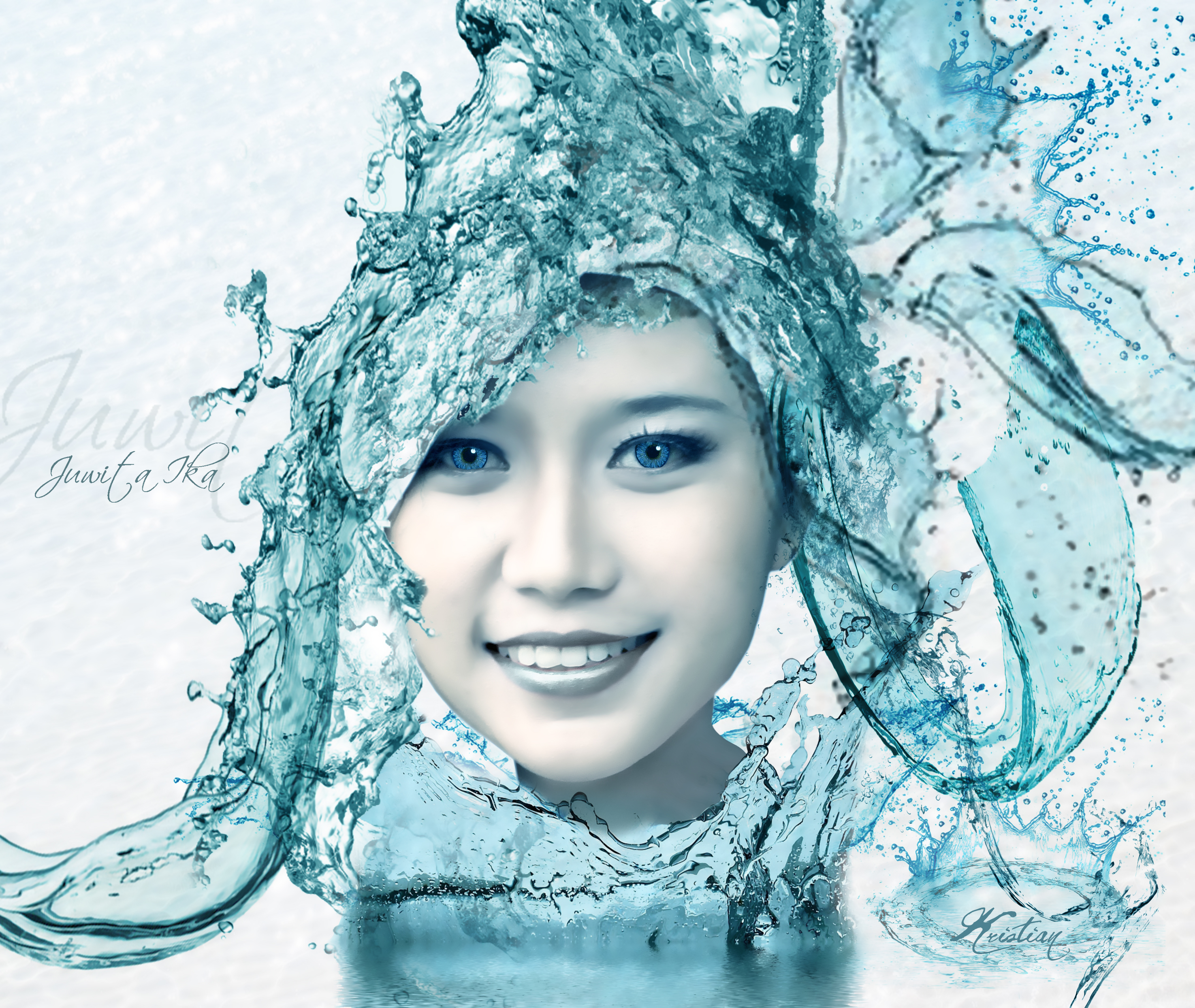 Water girl wallpaper from Fantasy wallpapers