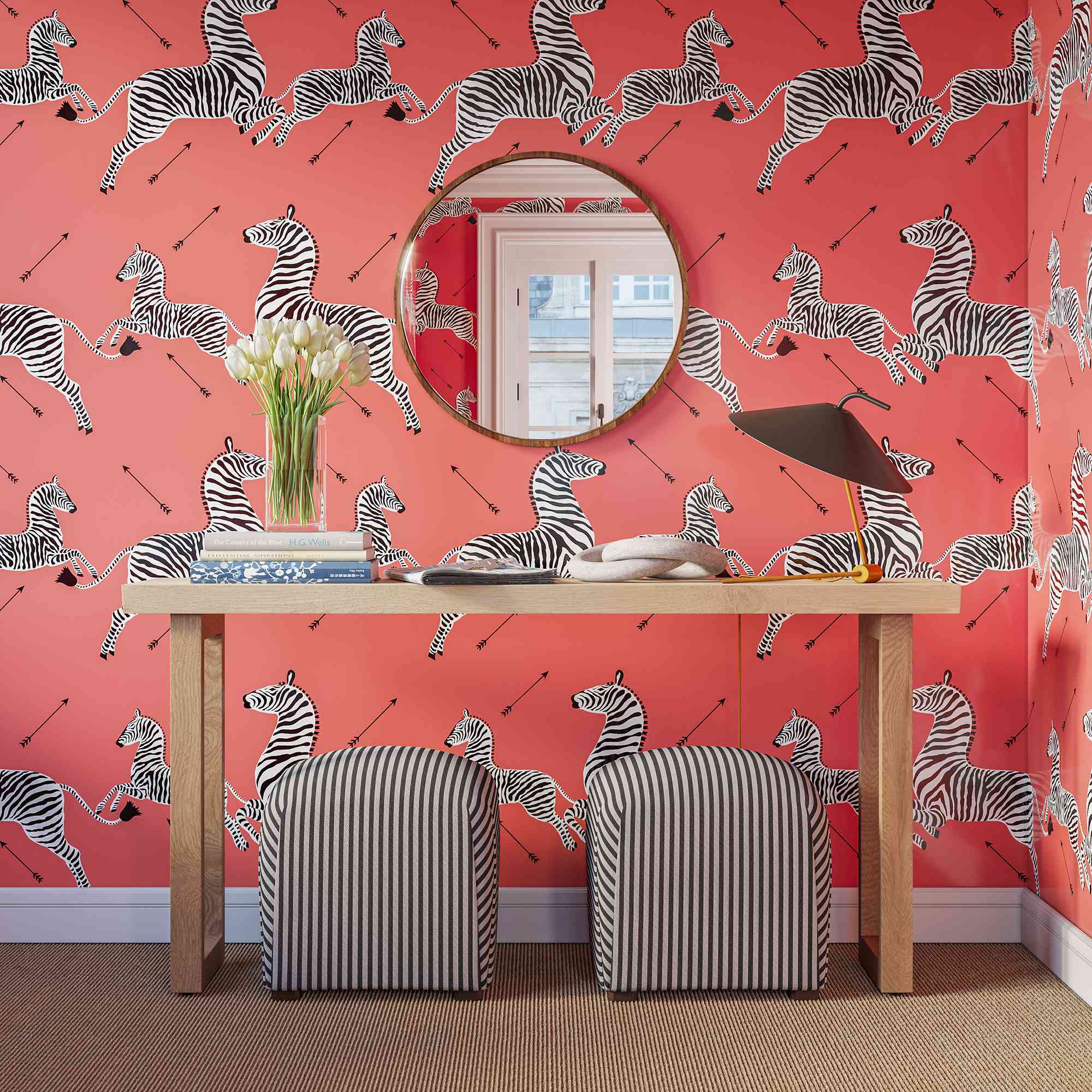 The Inside Launches Peel And Stick Scalamandr Zebra Wallpaper