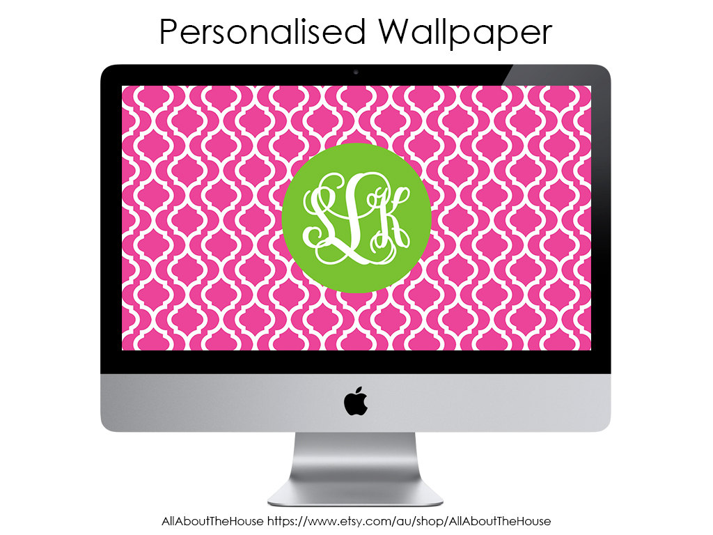 Items Similar To Monogram Wallpaper Desktop Background Laptop Puter