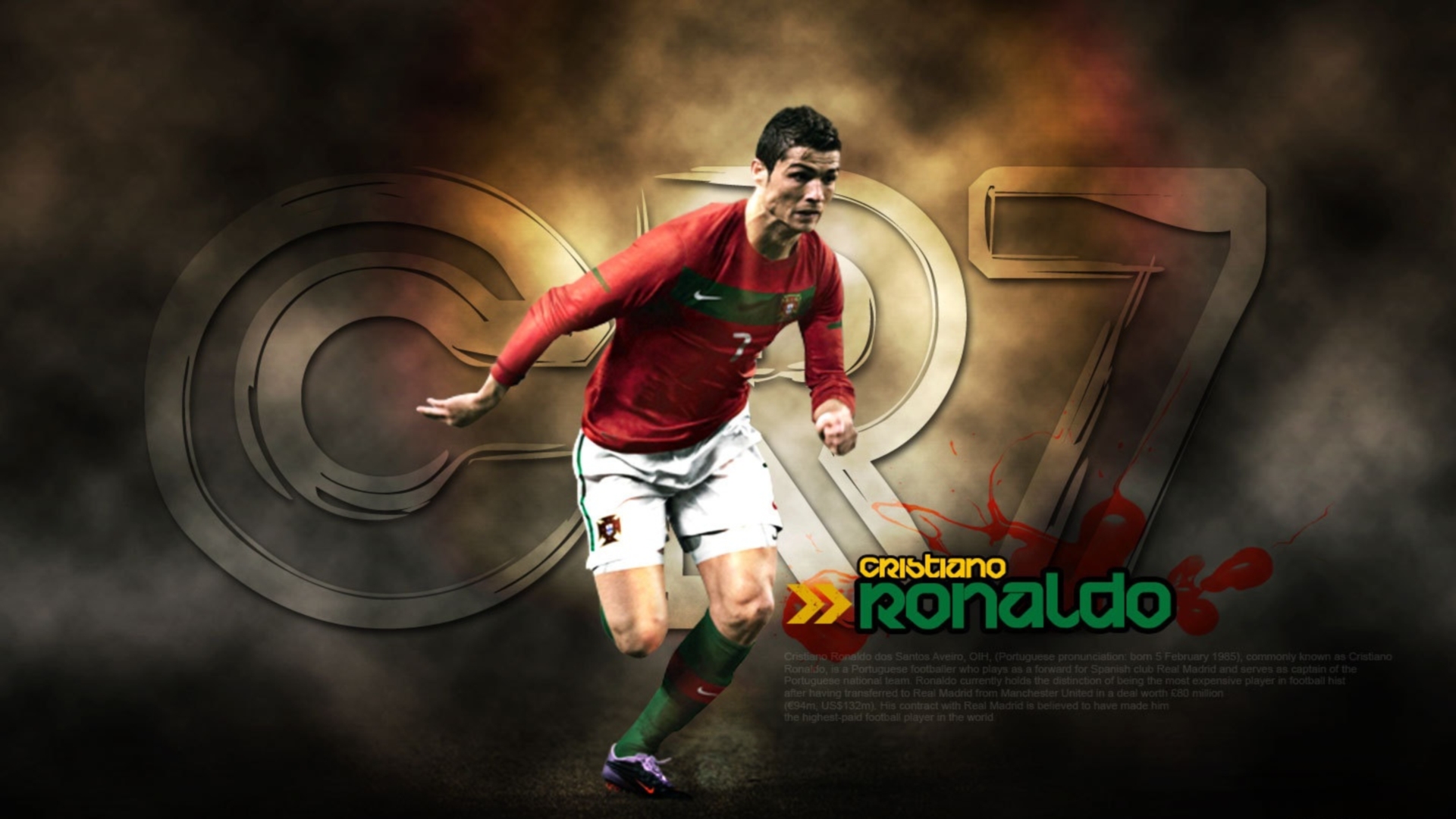 Cristiano Ronaldo CR7 Portugal Football Wallpaper