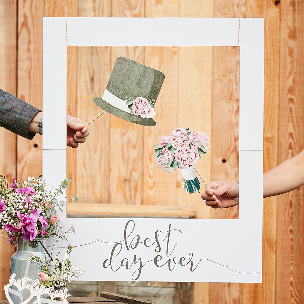 Large Wedding Frame Photo Booth Background Prop Best Day Ever