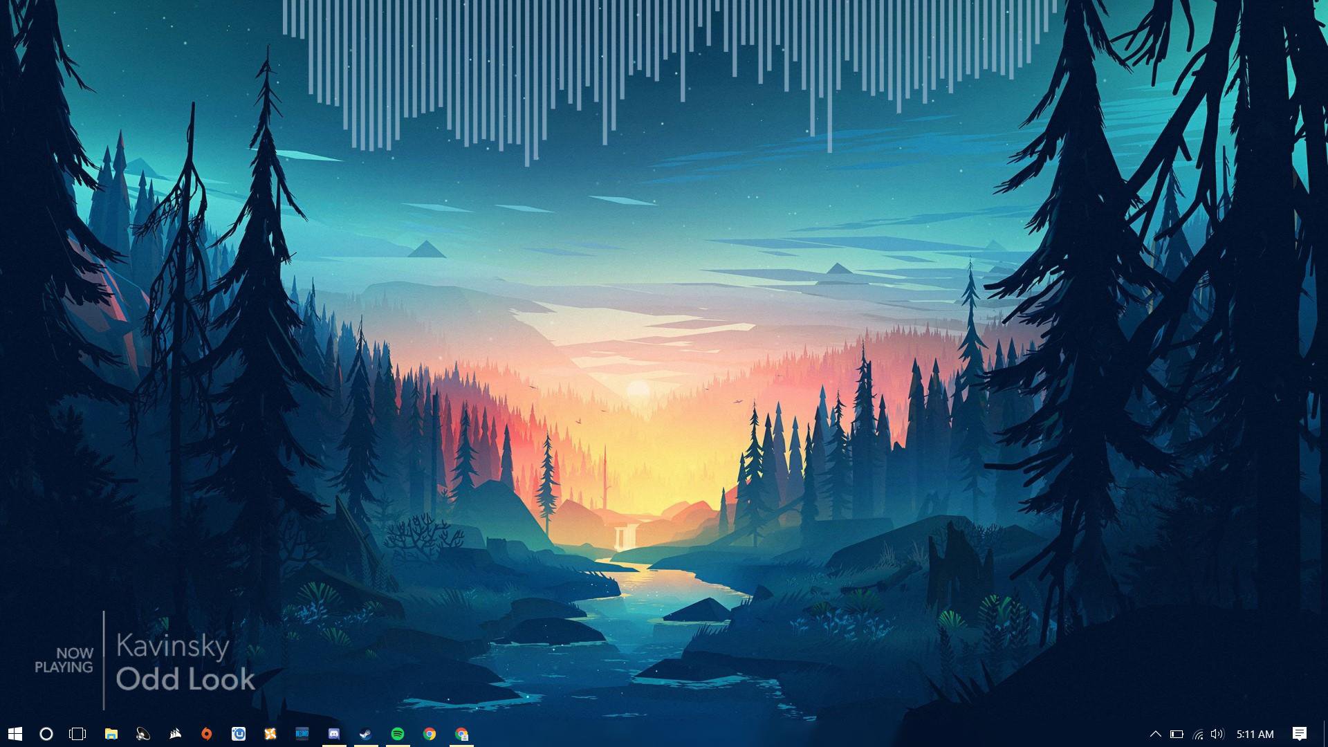 Very Mellow And Simple Landscape Theme Rainmeter