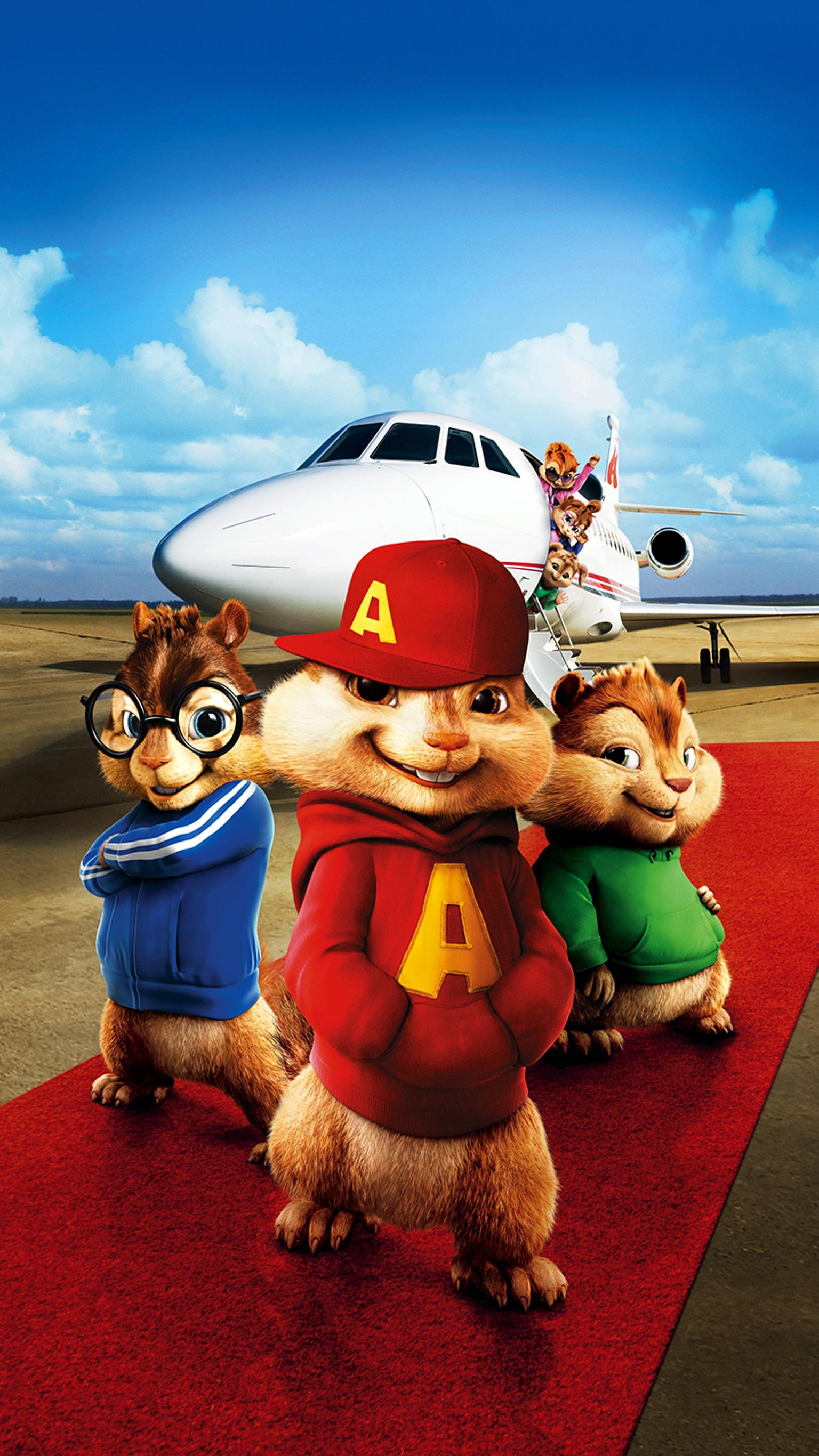 Alvin And The Chipmunks Squeakquel Phone Wallpaper