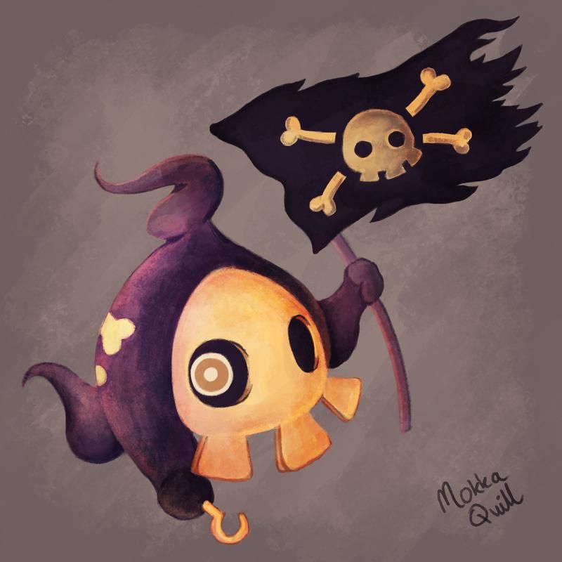 Pirate Duskull Pokemon Fan Art Wallpaper