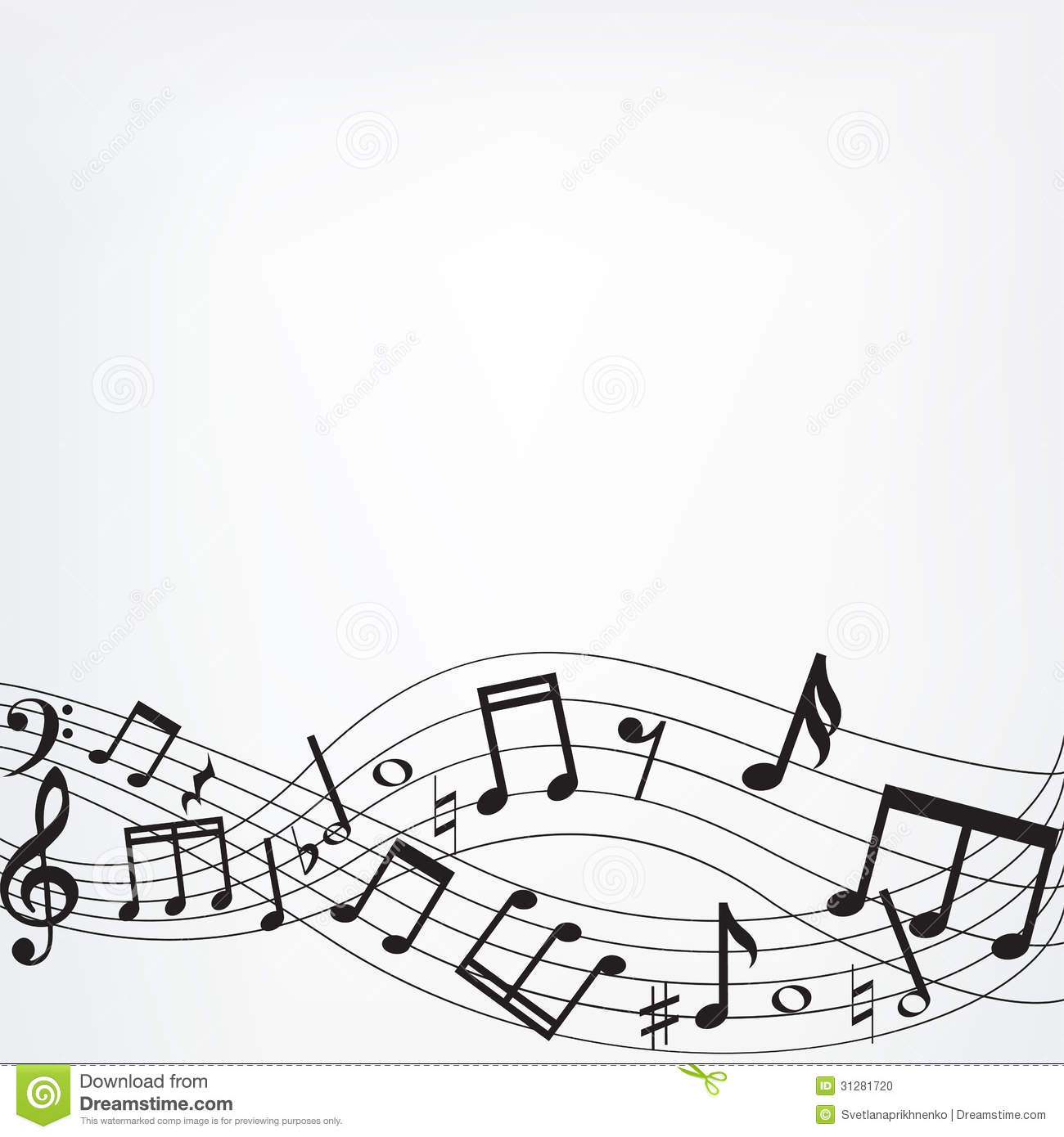 Musical Notes Border Music Stock Photo