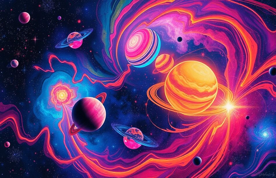 Trippy Space Wallpaper
