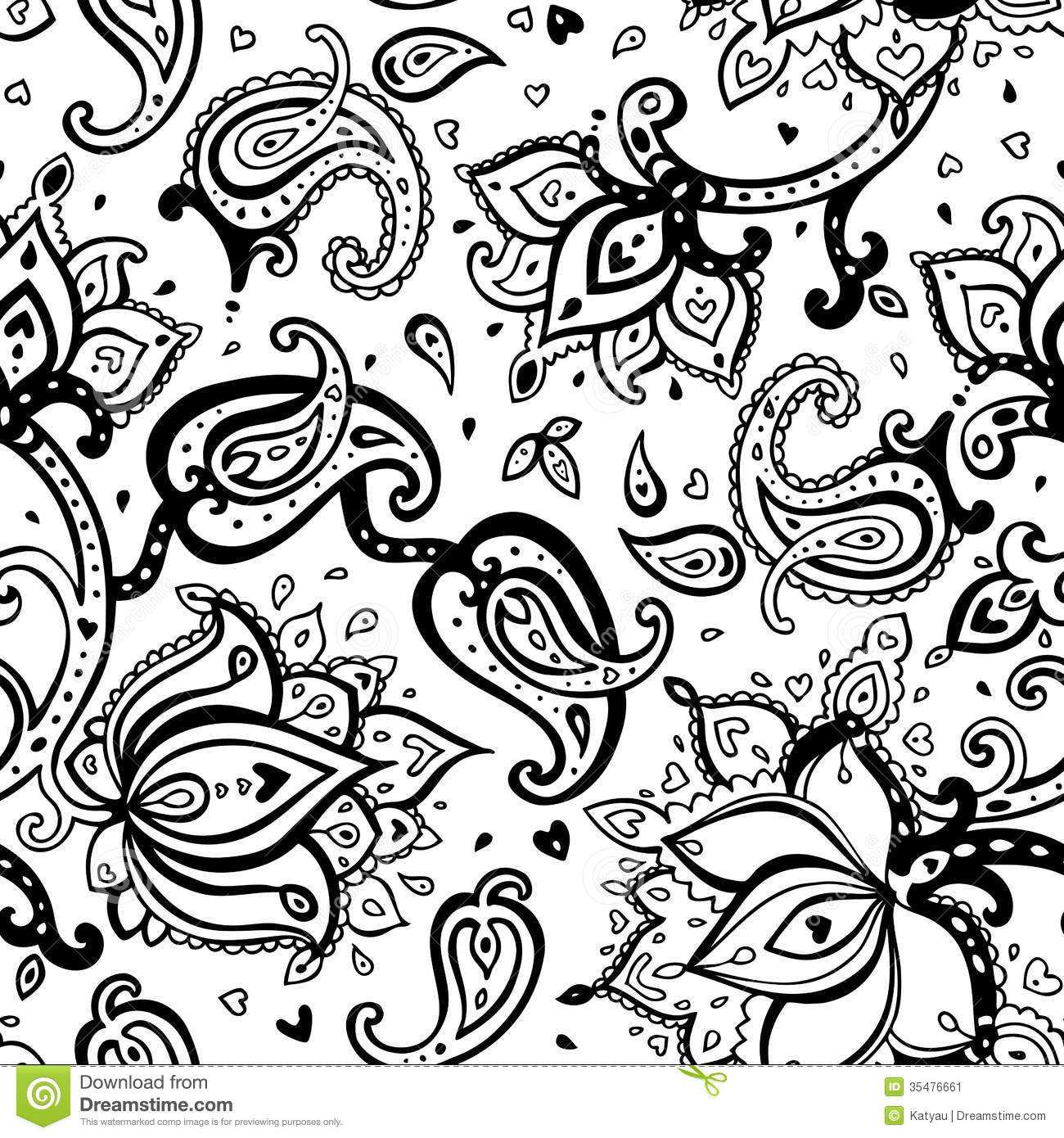 How To Draw Paisley Designs Hand Drawn Pattern