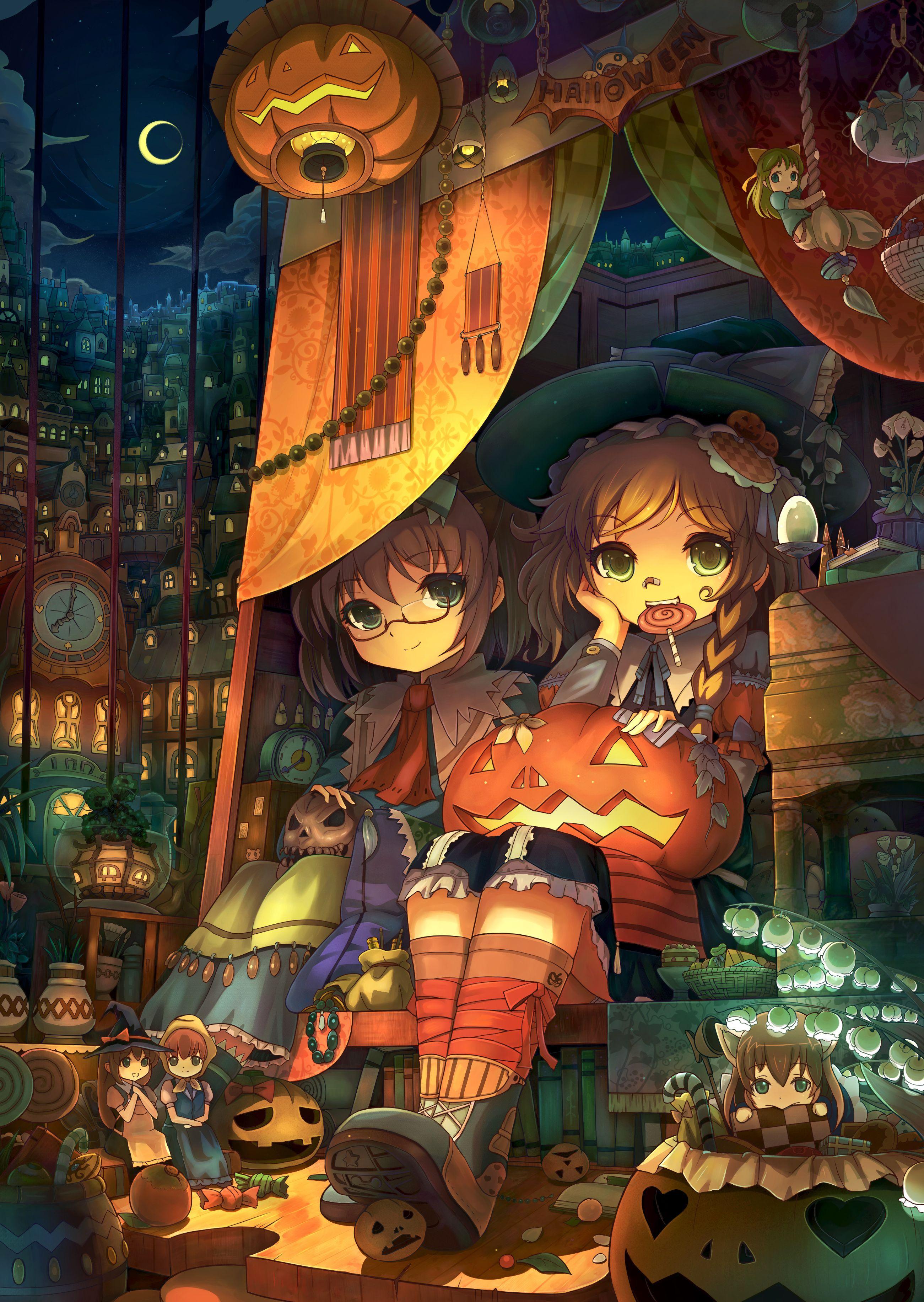 Anime Halloween Wallpaper HD Background Itl Cat