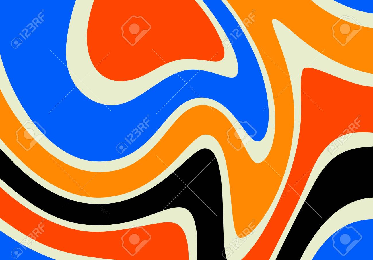 Abstract Wavy Flow Background Colorful Geometric Wallpaper