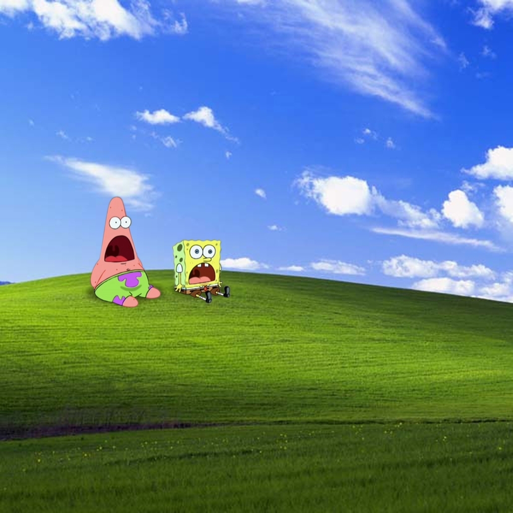 Bliss Hills Spongebob Windows Xp Microsoft Wallpaper