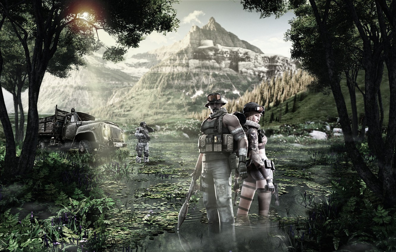 Wallpaper Trees The Game Mountain Art Games Shooter