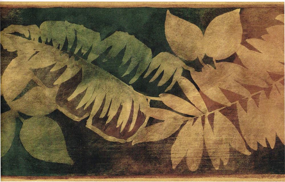  Gold Brushed Green Palm Banana Leaf Leave Wall Paper Border eBay 1000x637