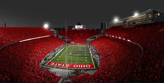 The Shoe At Halftime Night Game Ohio State Buckeyes