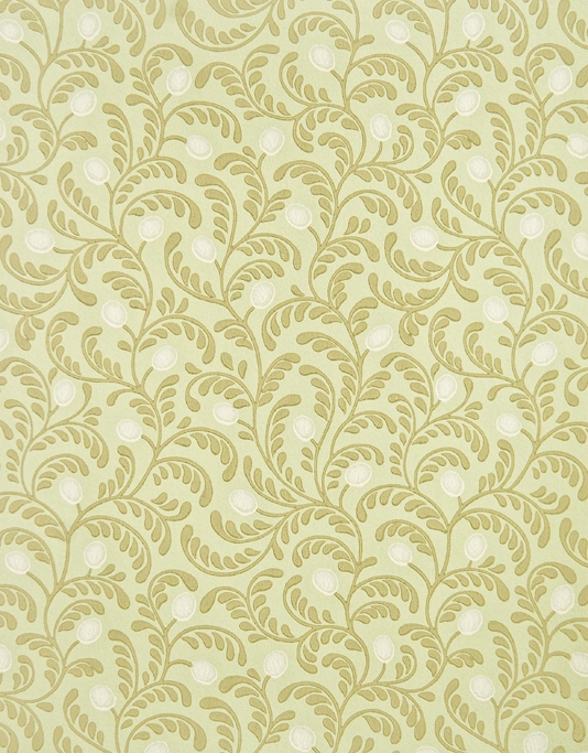 Floral Wallpaper Pale Green With Small Design Print