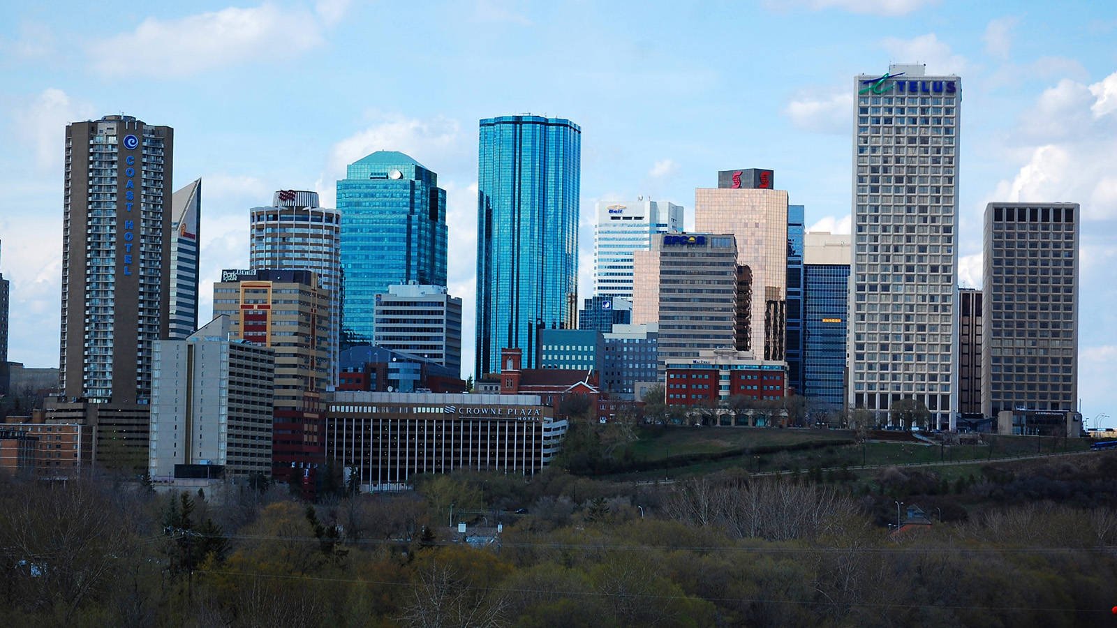 Edmonton Canada Downtown Skyline Daytime City Wallpaper