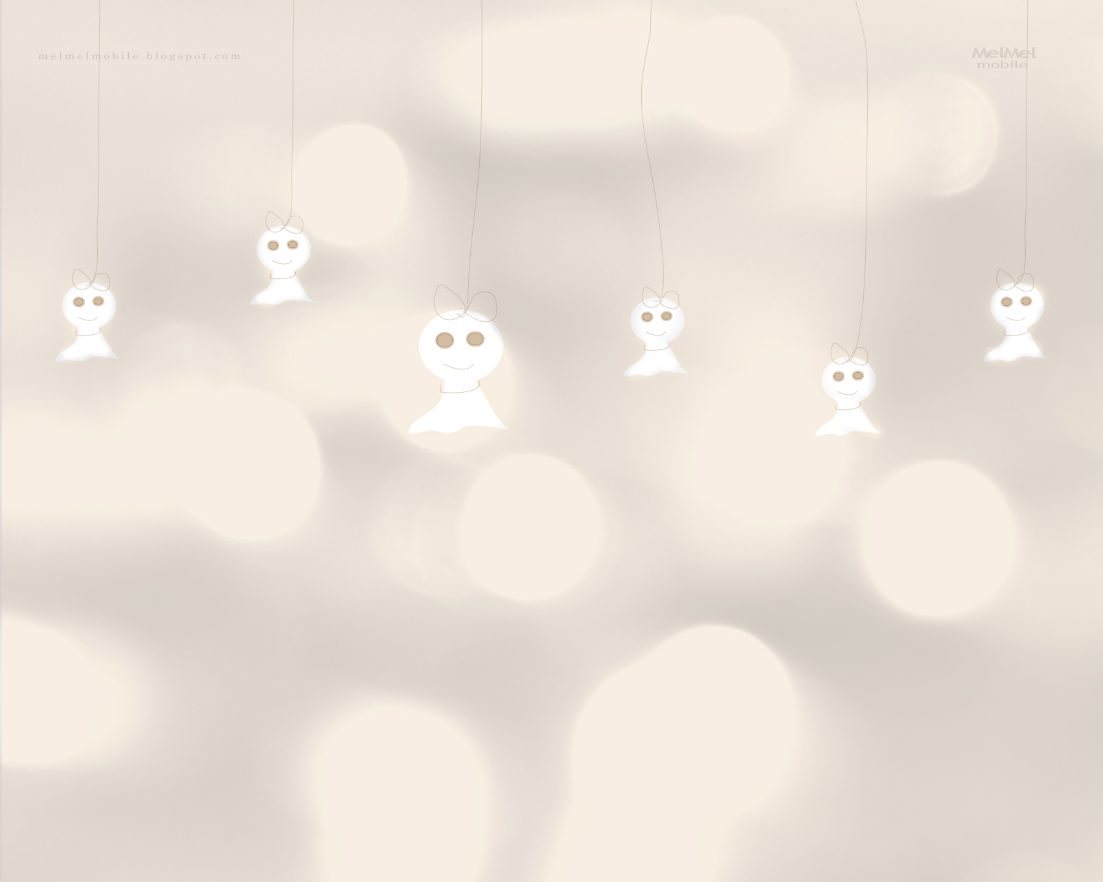 Cute Little White Ghost   Wallpaper Lock Screen MelMel Mobile