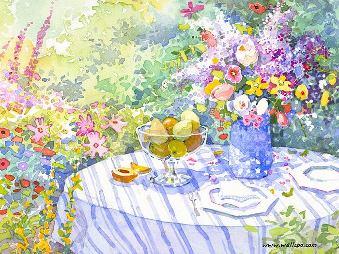 Floral Pattern Design And Graphics Springtime Watercolor