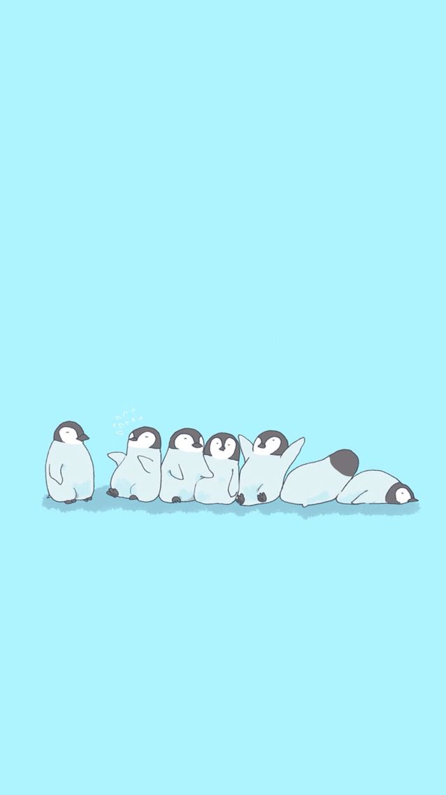 Penguins Find More Minimalistic Wallpaper For Your iPhone