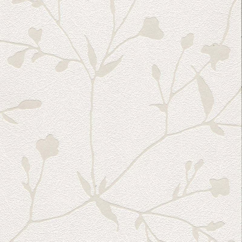 Silhouette Wallpaper White Mica Superfresco