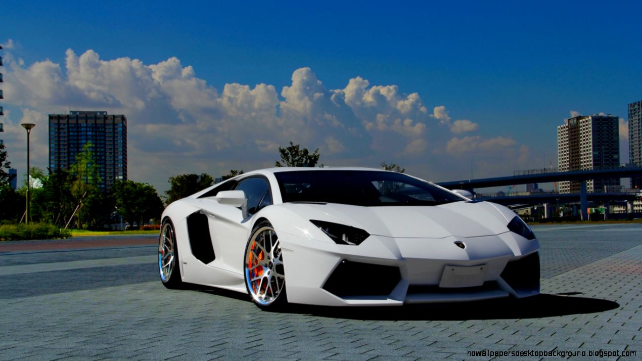 Lamborghini Aventador White High Resolution