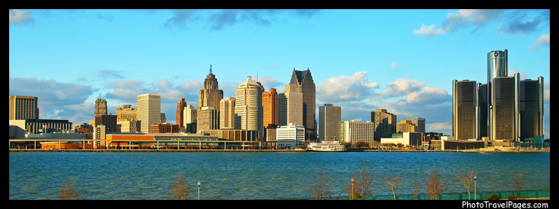 Detroit City Skyline Desktop Wallpaper Pictures