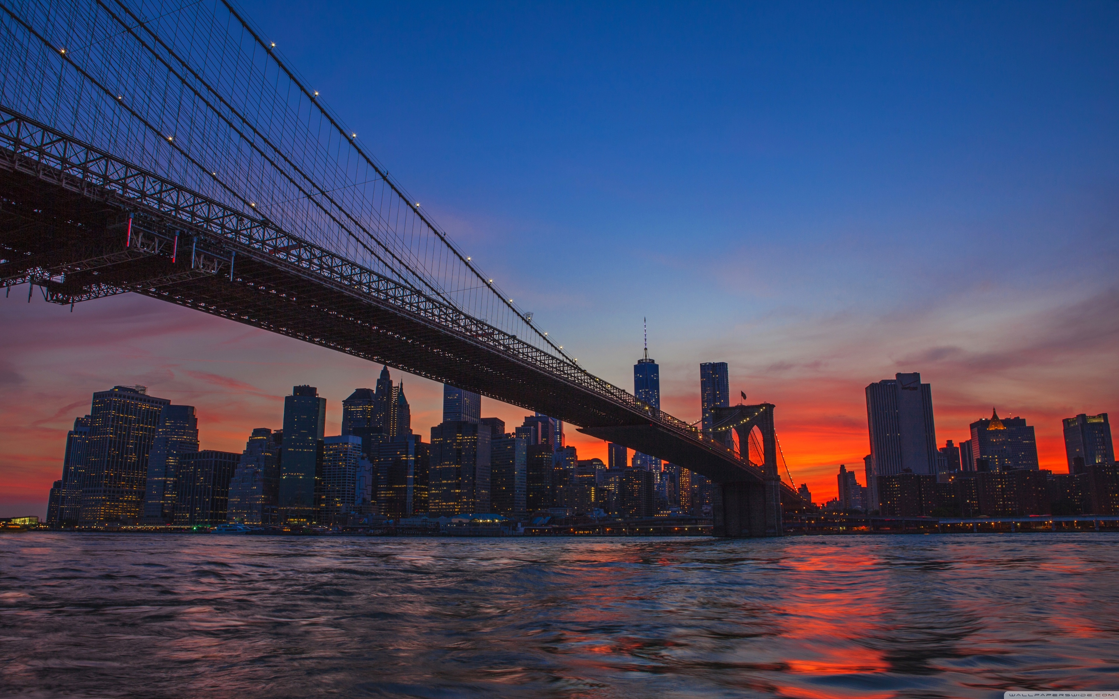 New York City Brooklyn Bridge 4k HD Desktop Wallpaper For