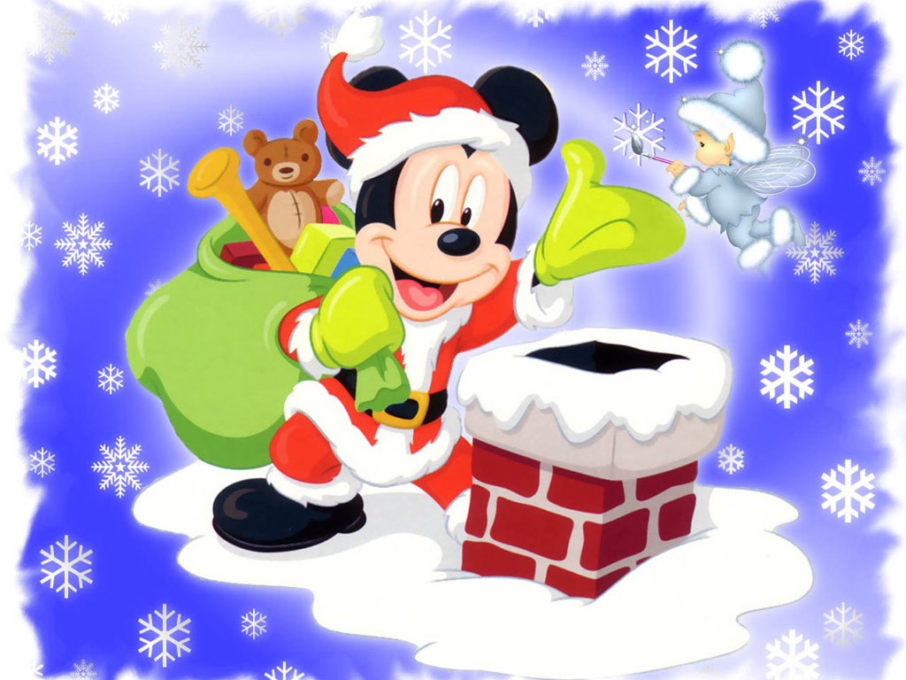New Year Wallpaper Mickey Mouse Santa Claus Newyearjpg Ru
