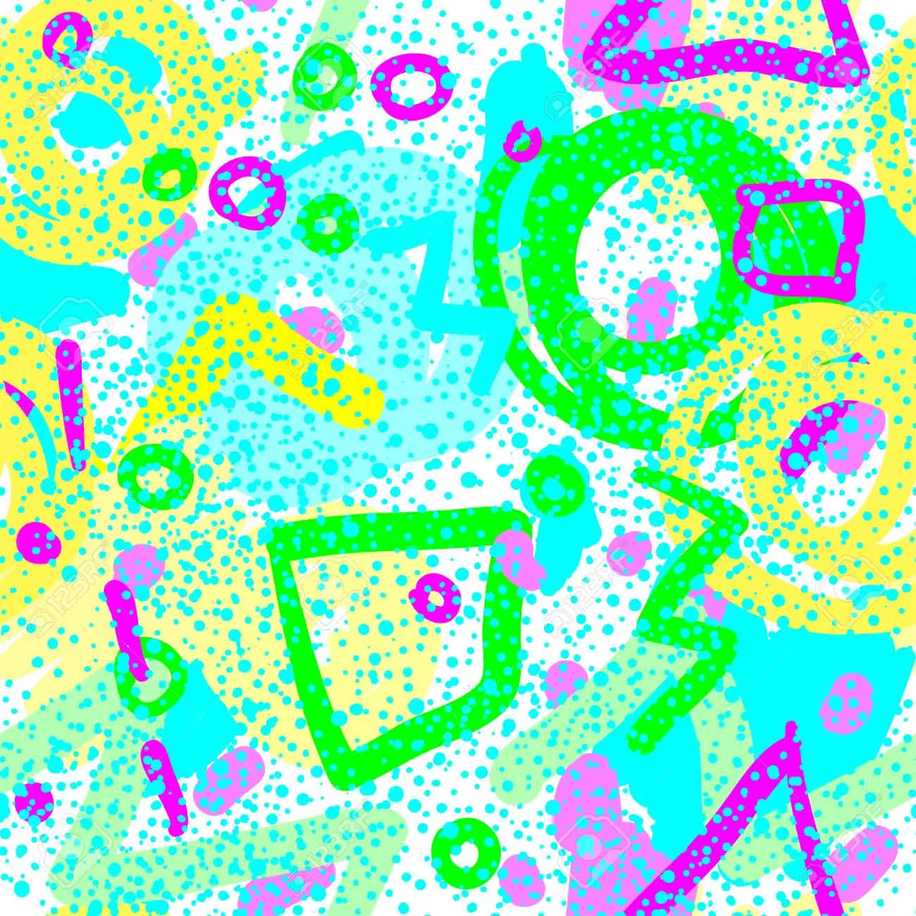 Bright 90s Style Wallpaper
