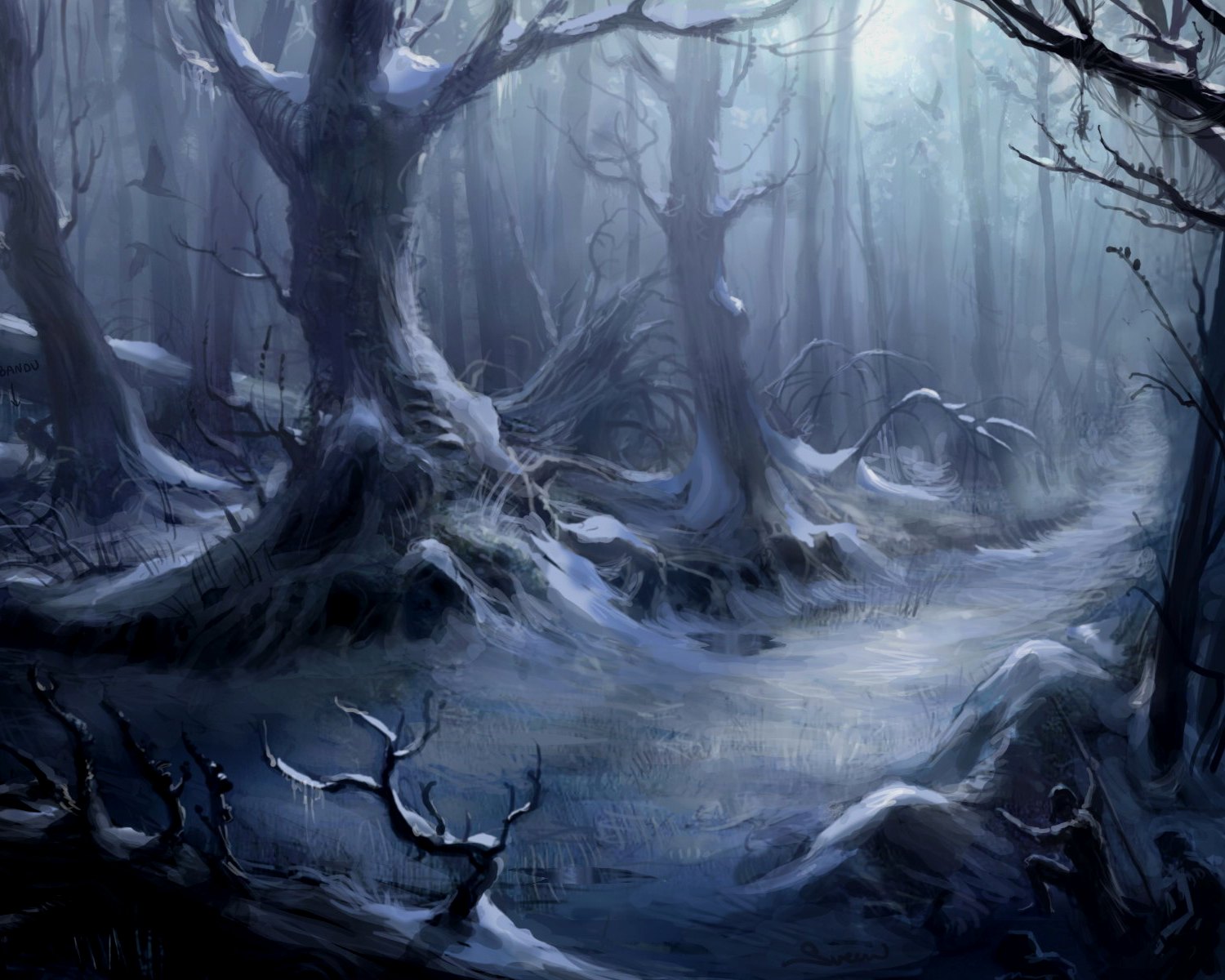 Dark Creepy Horror Spooky Scary Halloween Forest Wallpaper
