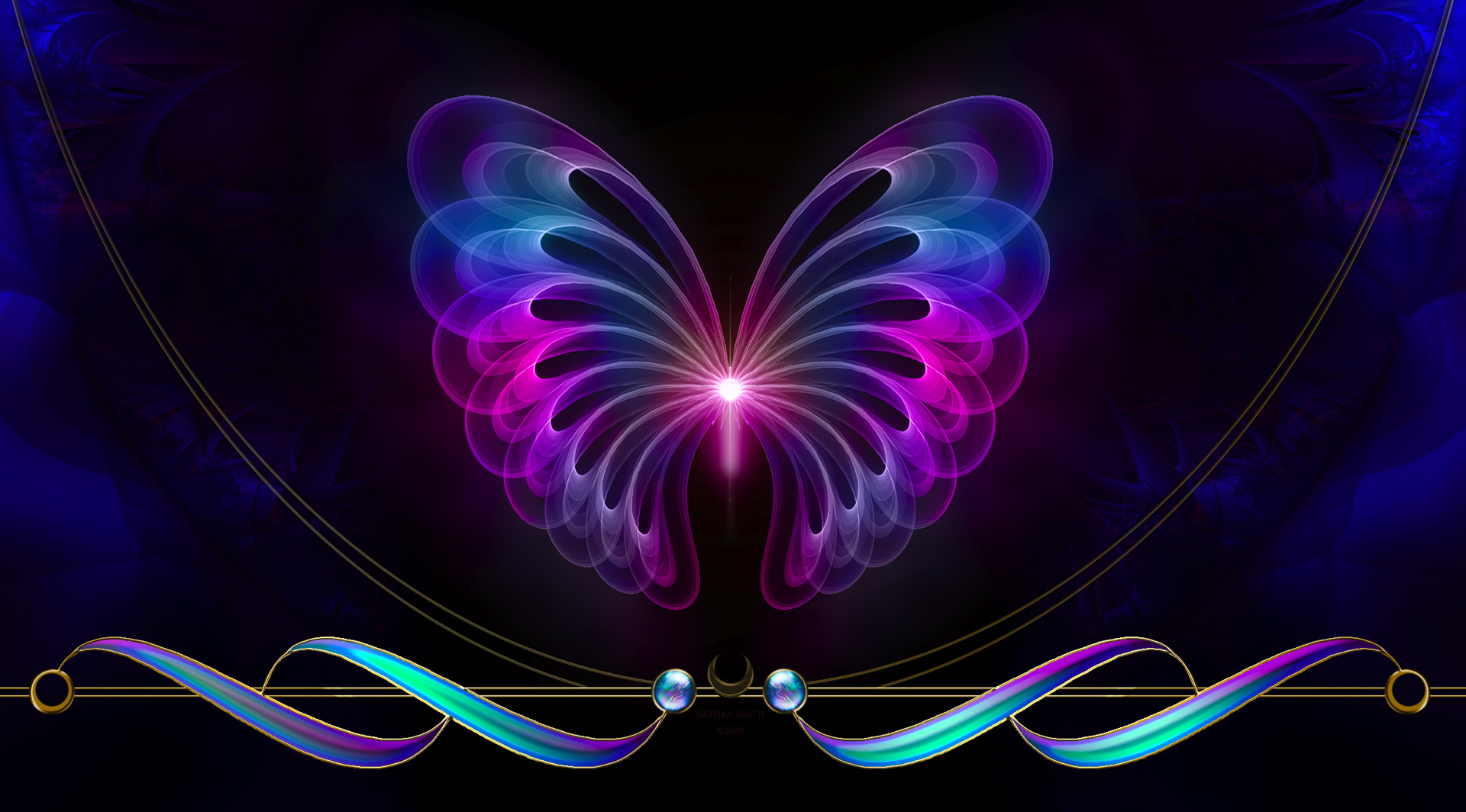 Abstract Butterflies Desktop Wallpaper