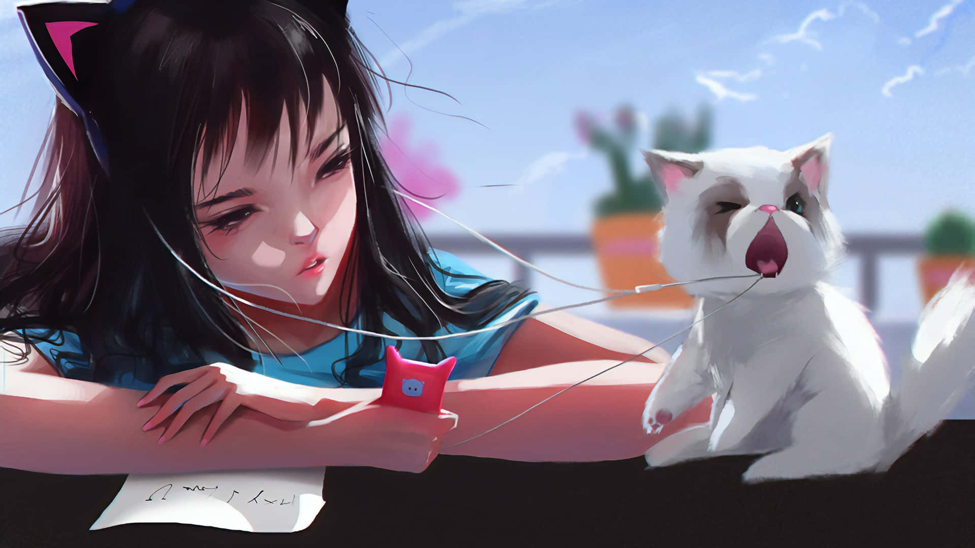 Anime Cat Picture Wallpaper