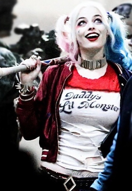 Harley Quinn On Set Of Suicide Squad Hintergrund Fotos