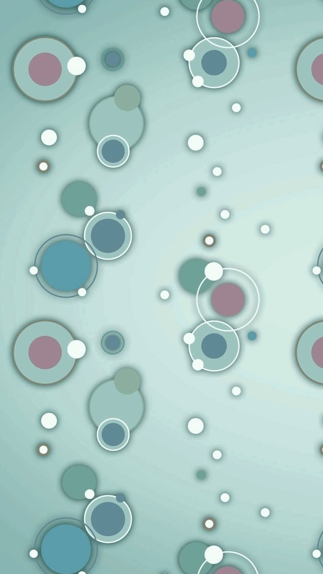 Blue Circles And Bubbles iPhone 5s Wallpaper