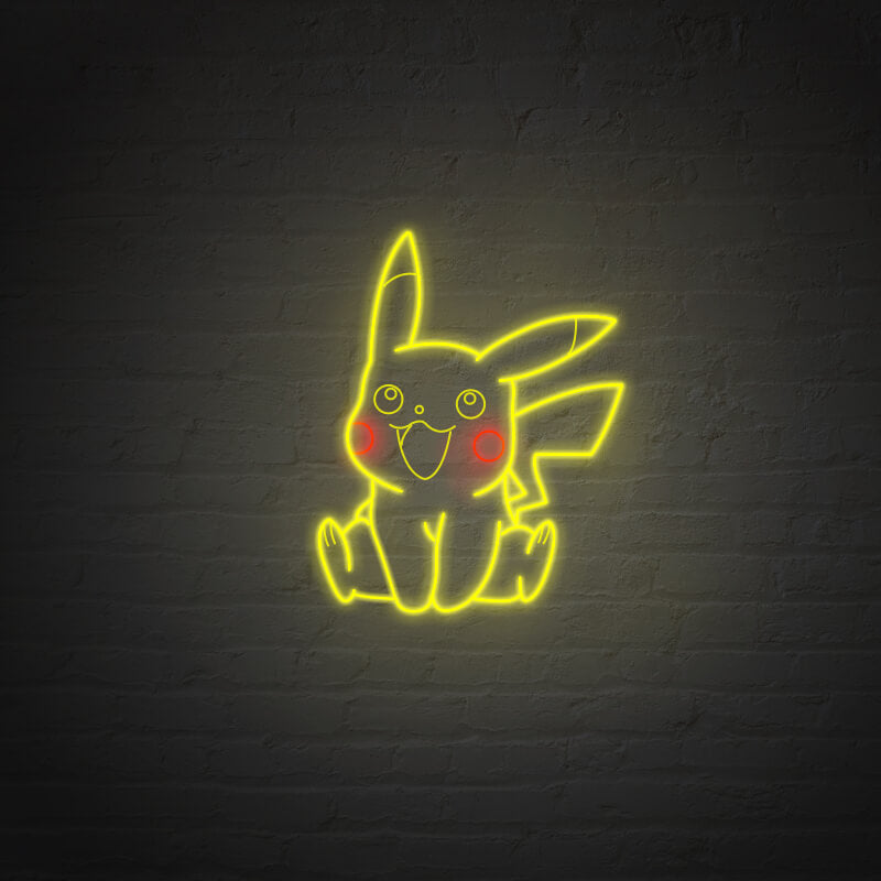 3d Engraved Pikachu Neon Sign Art For Room Wall Decor Colorneonsign