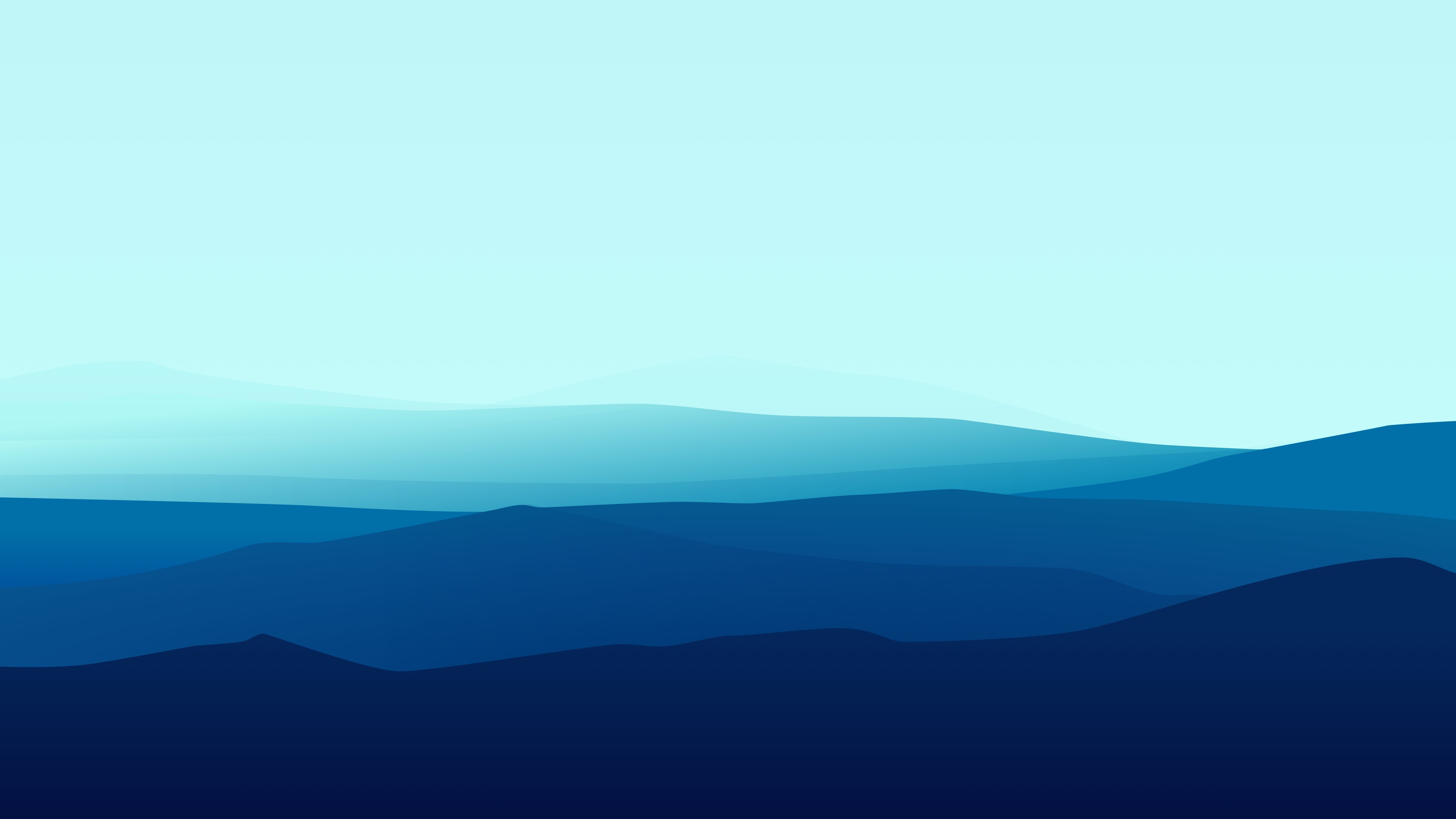 Minimalist blue mountain landscape wallpaper