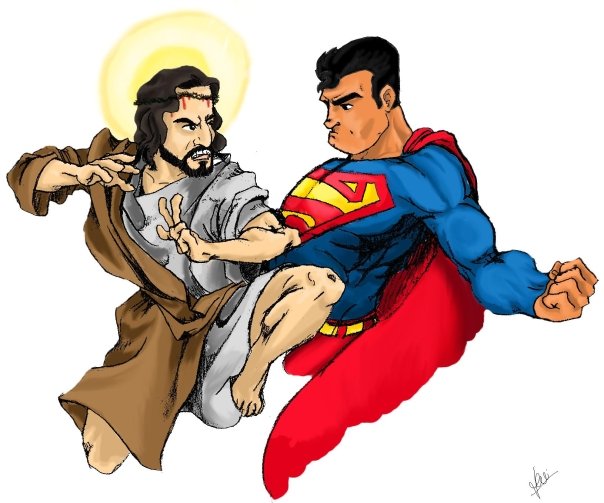 Superman Vs Jesus by Zo8o on