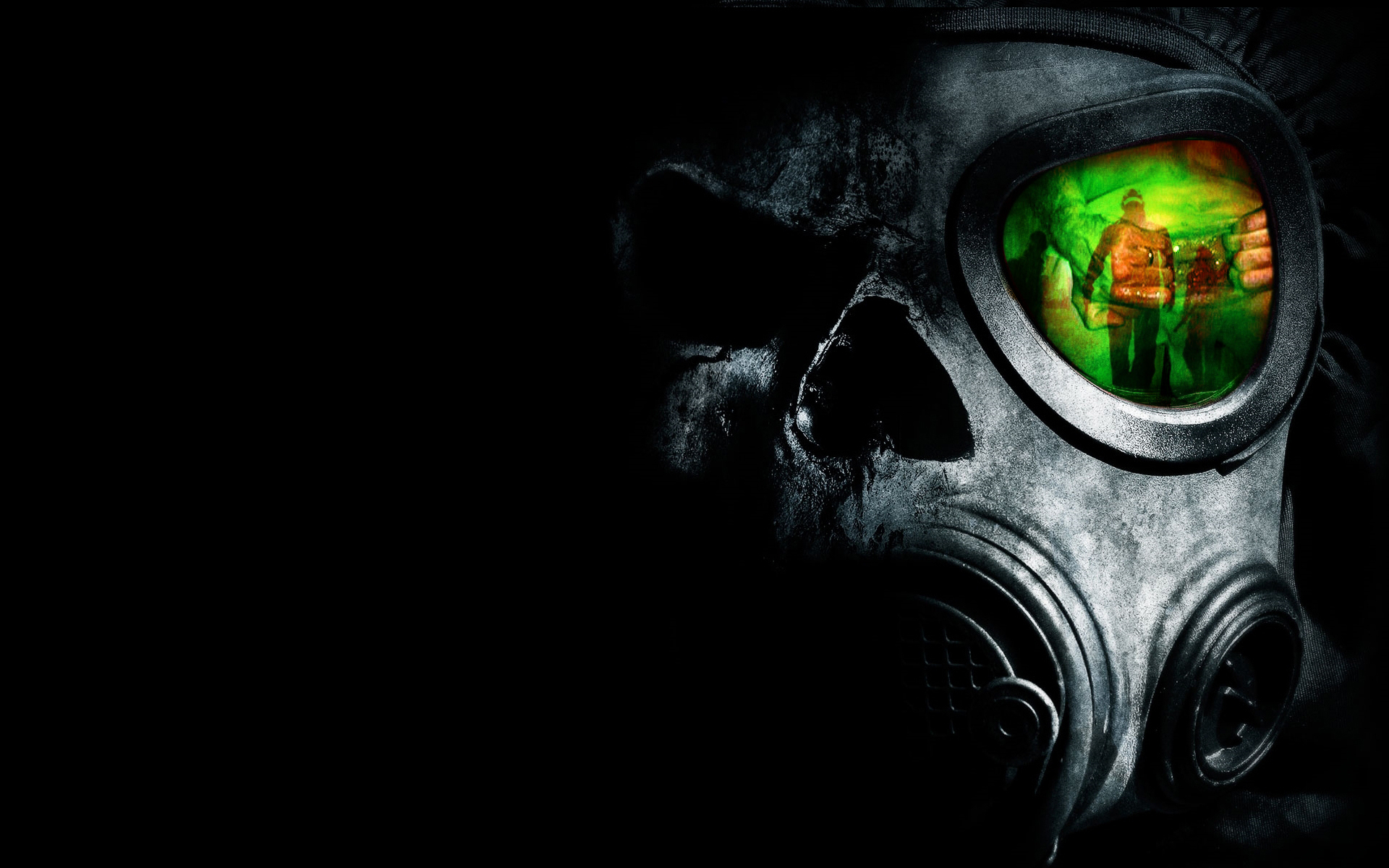 Horror Skulls Wallpaper Gas Masks