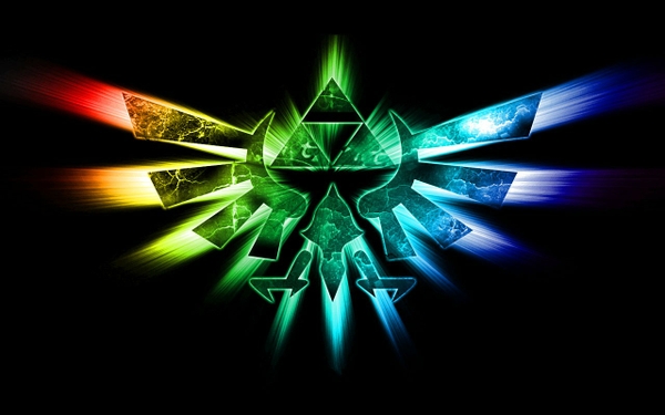 The Legend Of Zelda Triforce Vivid Colors