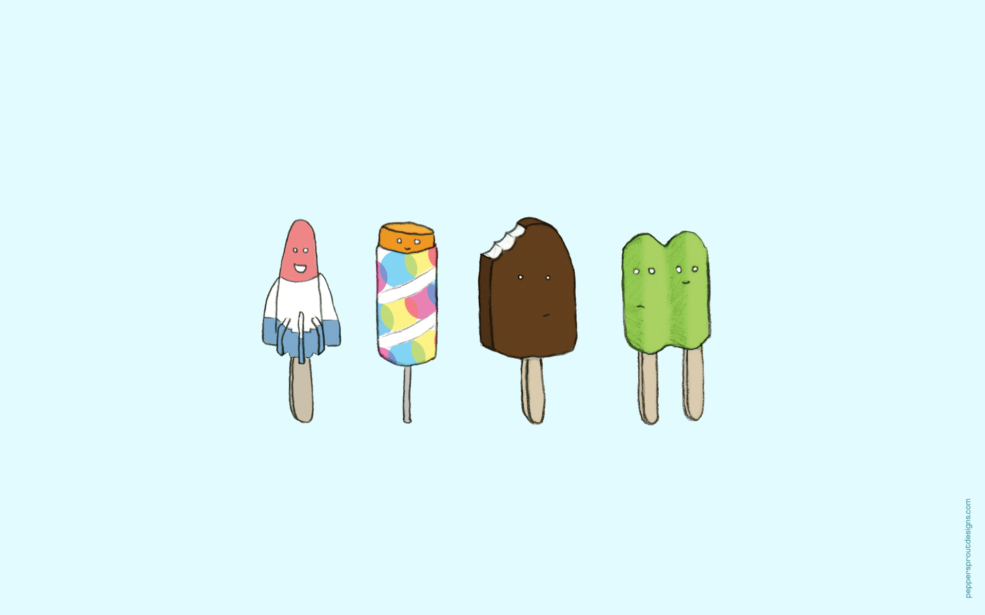 Red blue popsicle Wallpaper Download  MobCup