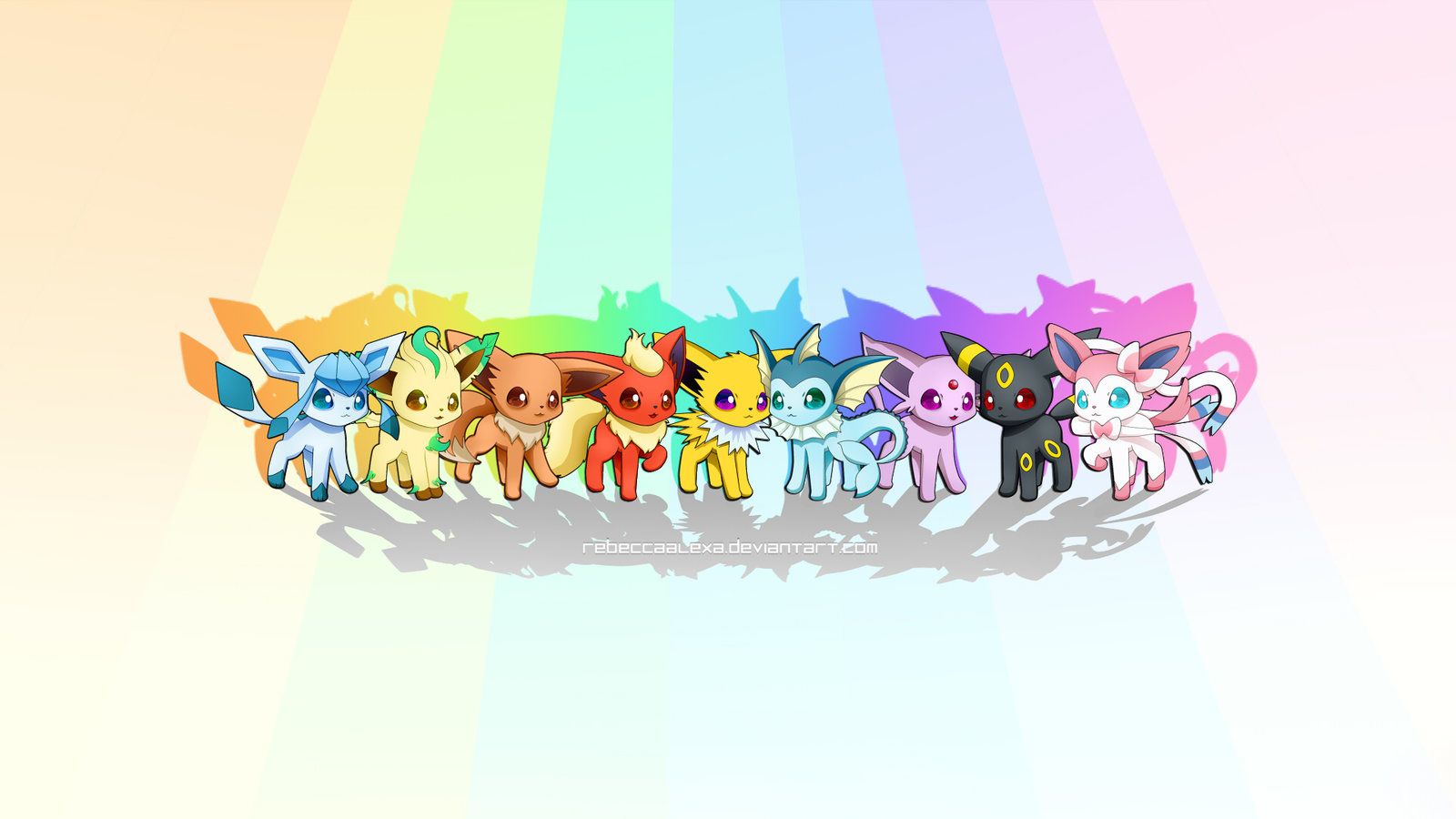 Eeveelution Collection Wallpaper By Rebeccaalexa