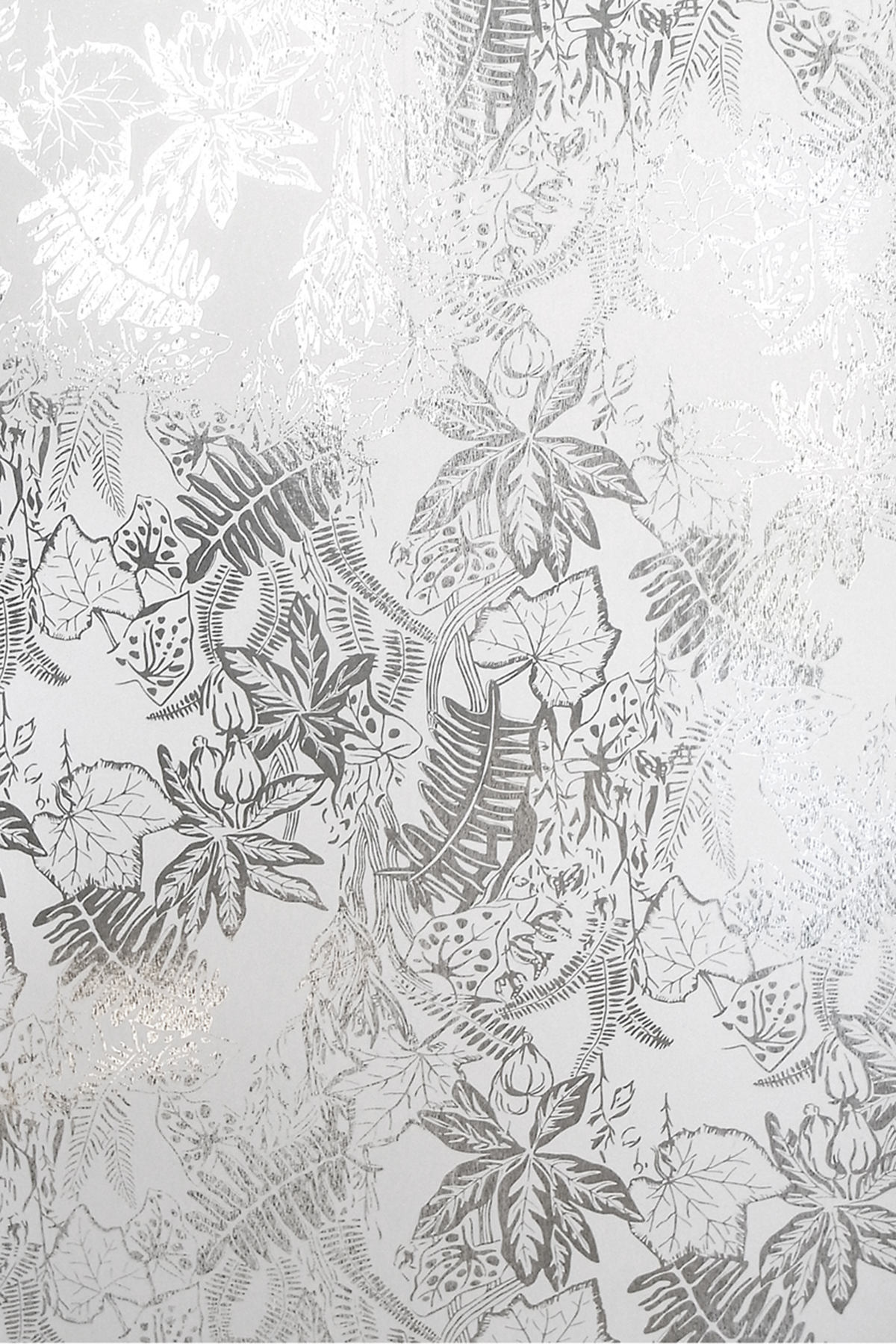 Hothouse Wallpaper   Silver and White Monument Interiors