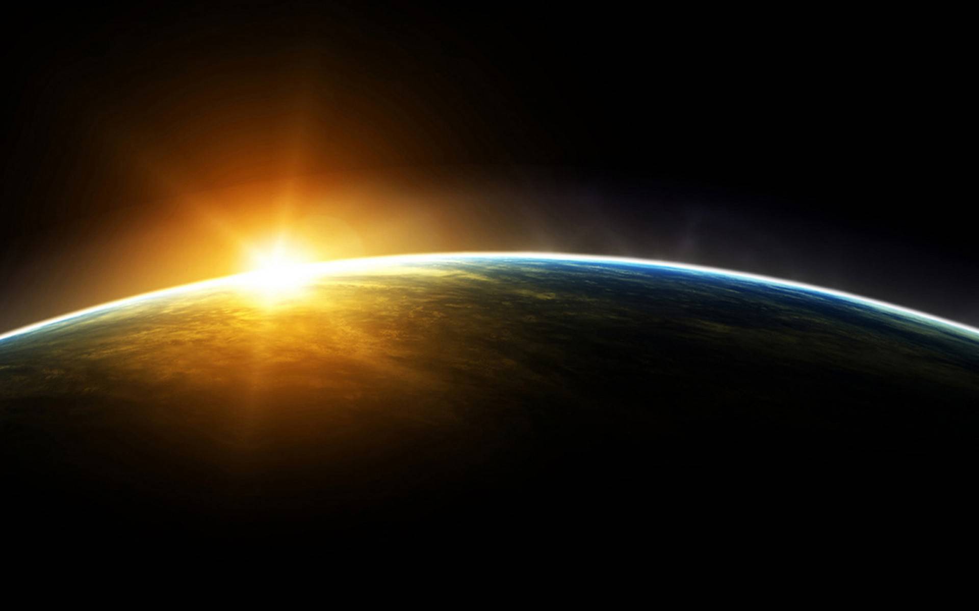Sunrise Space Earth The Universe Journey Wallpaper