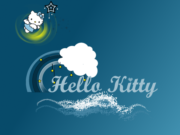 Blue Hello Kitty By Luxurious Peanut
