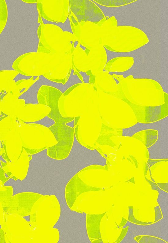 Neon Pattern Yellow iPhone Wallpaper Neonyellow Flowers