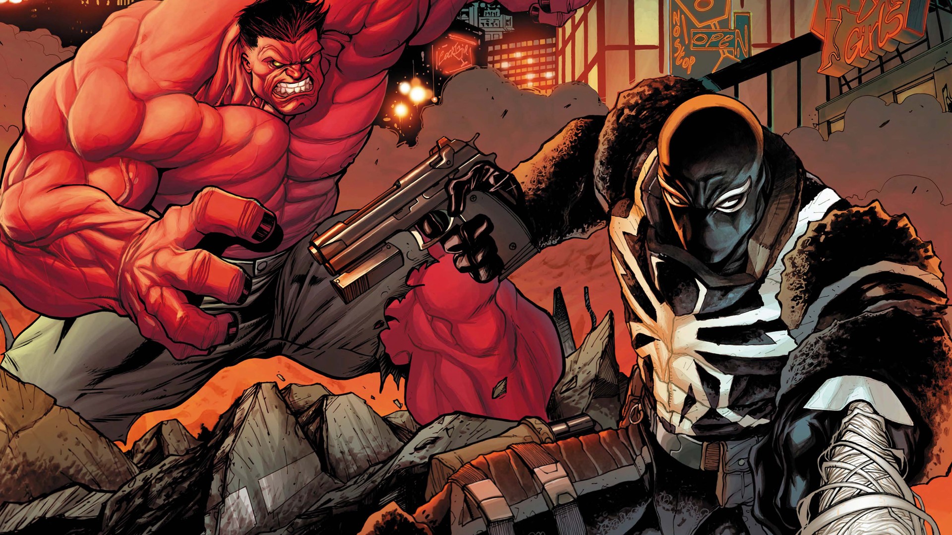 Ics Venom Red Hulk Thunderbolts Wallpaper