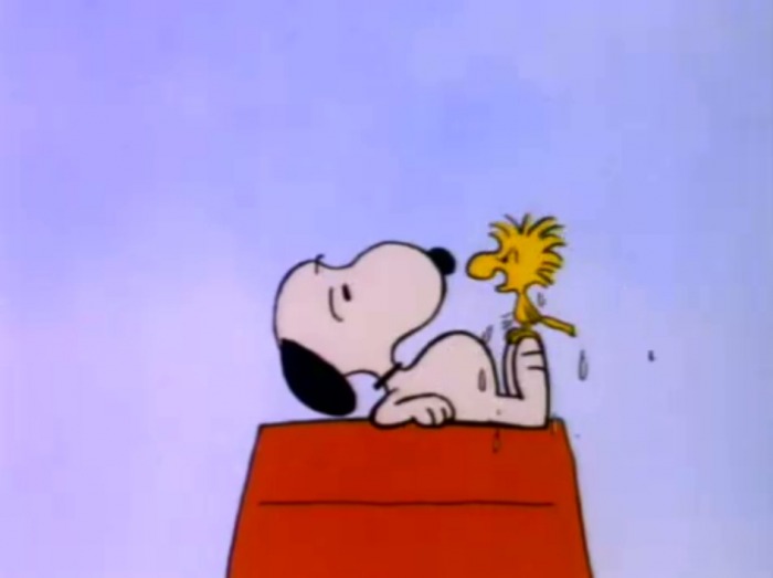Snoopy Plays Easter Beagle And Hands Out Eggs To The Gang