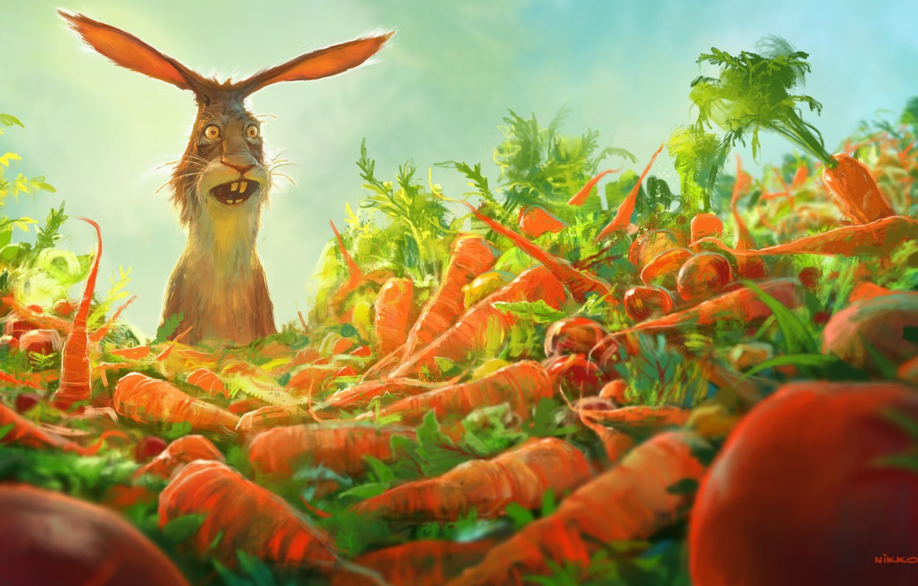 Wallpaper Joy Rabbit Carrots Amazement Watership Down