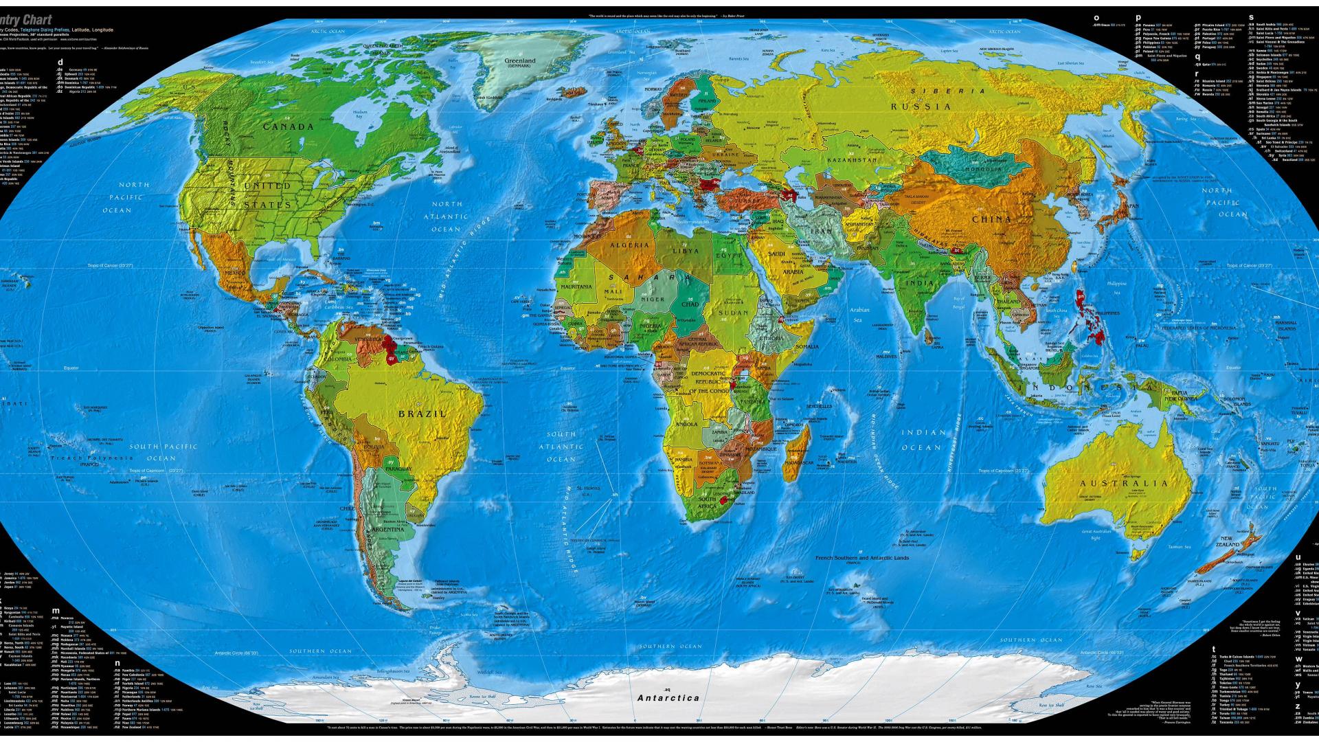 High Resolution High Quality World Map