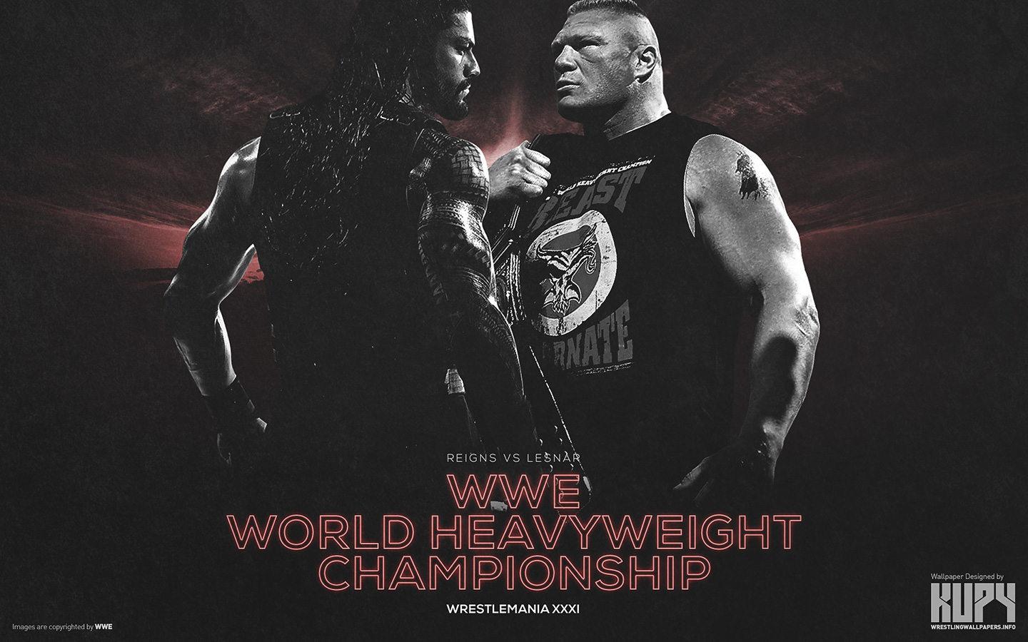 Wrestlemania Brock Lesnar Vs Roman Reigns Wwe Wallpaper
