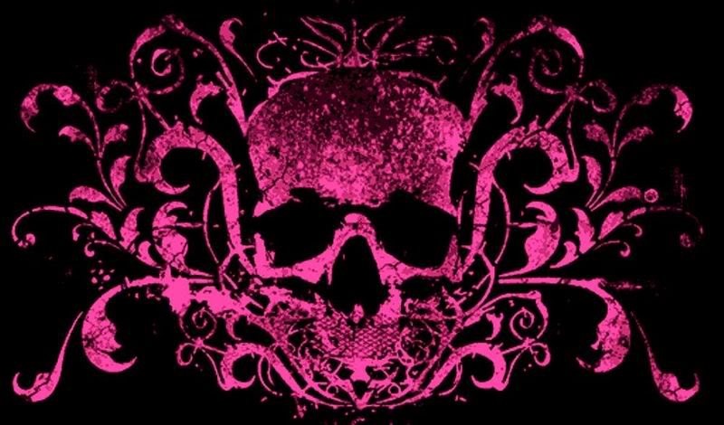 Pink Skull Background Photo 2005429693084753812 Jpg